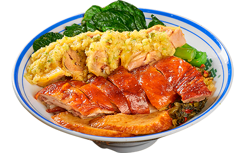 烧鸭拼白切鸡饭-产品大全